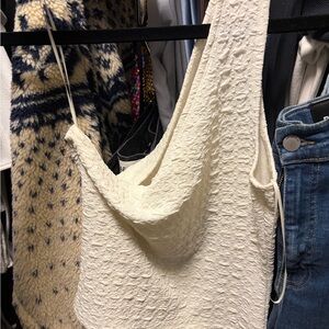 Reformation Cream Textured Top